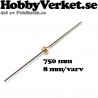 Gängstång med trapetsgänga 8x8mm. Tr8x8.00 x 750mm