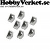 8-pack. T-spår vinkel aluminiumprofil 20-serie, 90grader