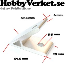 Vinkel aluminiumprofil 20-serie mm.. 45 grader