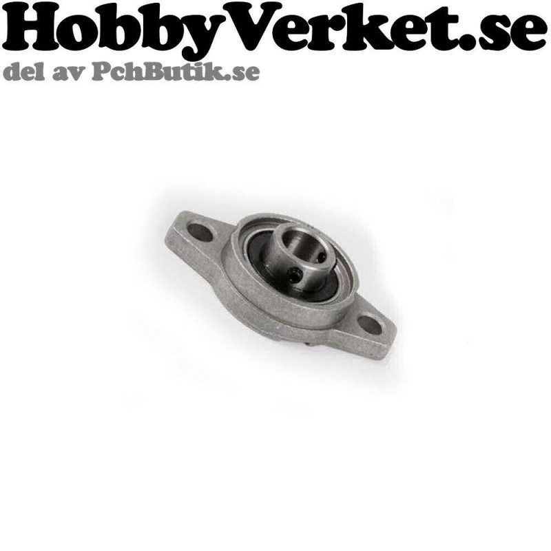 Kullager med hållare och stoppskruv mot 12mm axel i en enhet. MEK