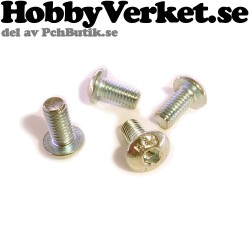 Kullrig maskinskruv M5x8 med insex-fäste ISO 7380-1, elförzinkad, 10.9