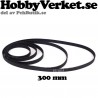 3D Fiberarmerad sluten kugg-rem GT-2, GT2-6mm. Längd 300 mm