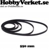 Fiberarmerad sluten kugg-rem GT-2, GT2-6mm. Längd 550 mm