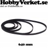 Fiberarmerad sluten kugg-rem GT-2, GT2-6mm. Längd 640 mm