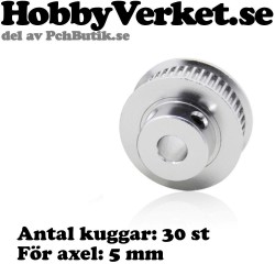 Kuggremsdrev för GT2 kuggrem 30 tänder. För axel 5mm. MEK 3DP