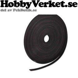 Kuggrem GT2 6mm bred Kugglängd: 2 mm (pitch) 1 Meter. 3DP MEK